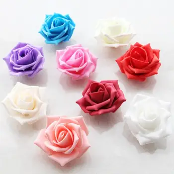 

30Pcs Artificial 6cm PE Foam Rose Flower Heads Wedding Bouquet Party Home Decorative Wreath DIY Flower Ball Wedding Decoration