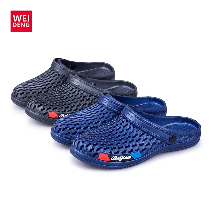 WeiDeng Antiskid Beach Comfortably Croc Summer Water Shoes For Men Sports Sneakers Hiking Sandals Breathable Sandals Slip On