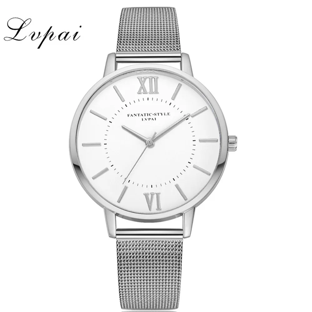 

Ladies quartz wristwatch reloj mujer Lvpai Women's Casual Quartz Mesh Belt Watch Analog Wrist Watch Business Coperation Vintage