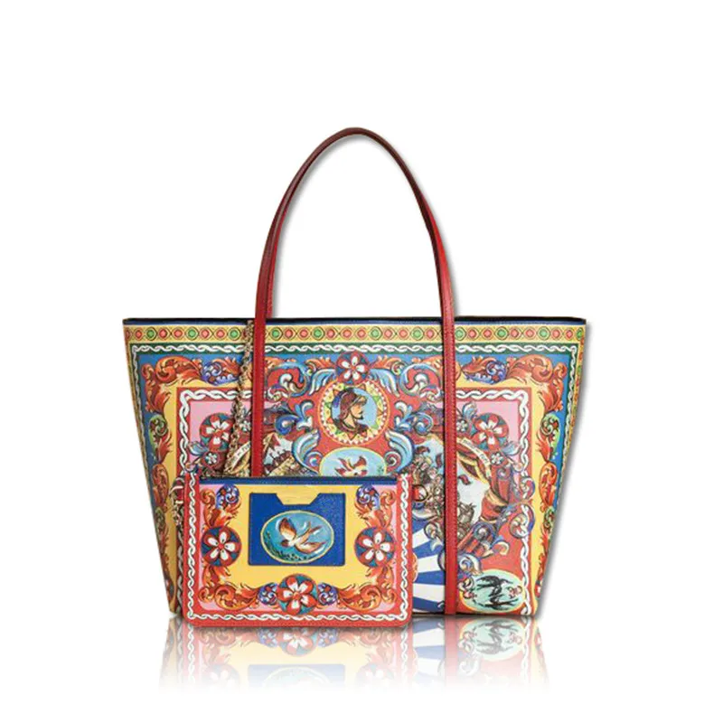 Новая роскошная брендовая модная набивная объемная кожаная сумка-тоут, женская сумка для покупок, сумка channels в этническом стиле, женская сумка Neverful