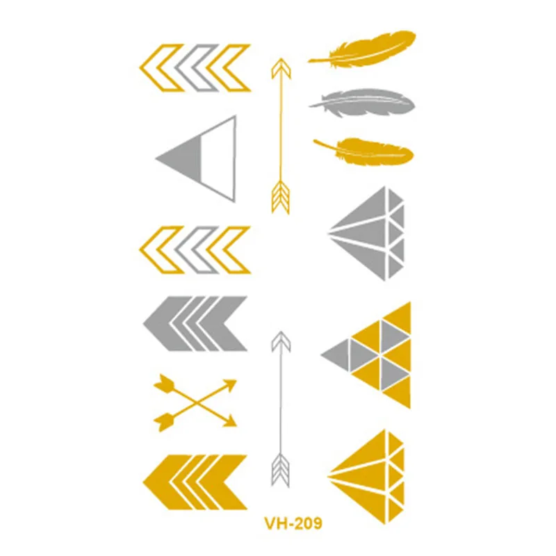 الذهبي تاتو الجسم الفن معدنية المؤقتة الوشم مجوهرات سوار فلاش الوشم السهم الماس ريشة الذهب الوشم VH0209 الذهبي تاتو الجسم الفن معدنية المؤقتة الوشم مجوهرات سوار فلاش الوشم السهم الماس ريشة الذهب الوشم VH0209
