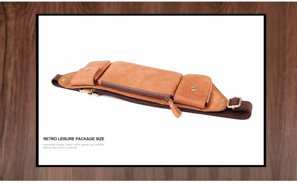 Мужская кожаная нагрудная сумка винтажная Повседневная сумка для телефона дорожная сумка через плечо сумка-мессенджер из натуральной