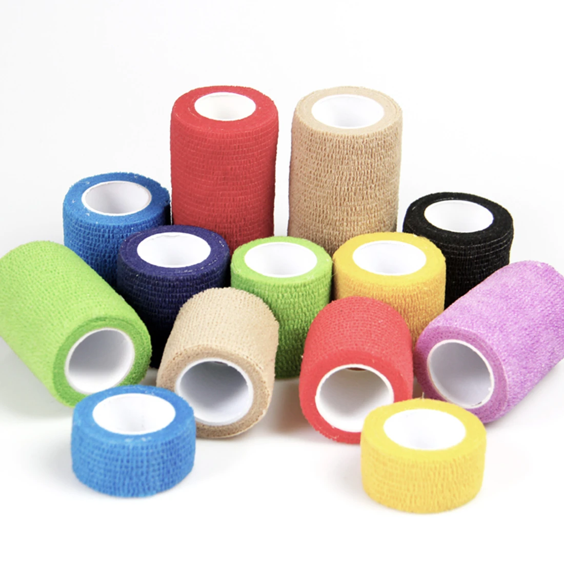 Nuevo tamaño de tela deportiva autoadherente cinta adhesiva médica elástica vendaje soporte codo rodilleras de tobillo|Vendaje - AliExpress