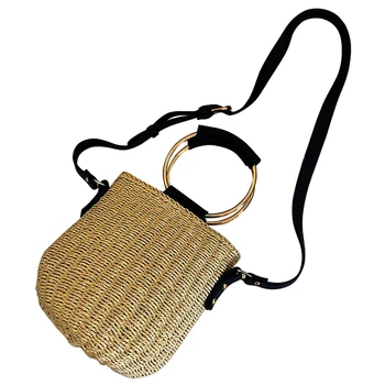 

Women Vintage Straw Storage Handbags Beach Summer Crossbody Bag Lady Multifunction Fashion Shoulder Bag Tote Casual
