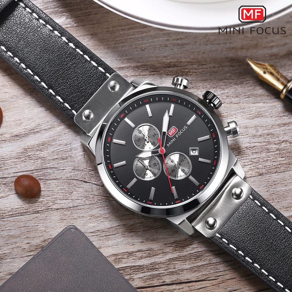Reloj 2019 модные военные кварцевые мужские часы с большим циферблатом кожаные