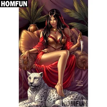 

HOMFUN Full Square/Round Drill 5D DIY Diamond Painting "Beauty beast" Embroidery Cross Stitch 5D Home Decor Gift A06493