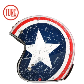 

Hot sale TORC T50 Route 66 Motorcycle helmet jet Vintage helmet Open face retro 3/4 half helmet casco moto capacete motociclismo