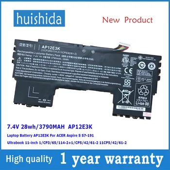 

7,4 V 28wh AP12E3K New original laptop battery for Acer aspire Aspire S S7-191 Ultrabook 11 1/CP5/42/61-2 3970mah series