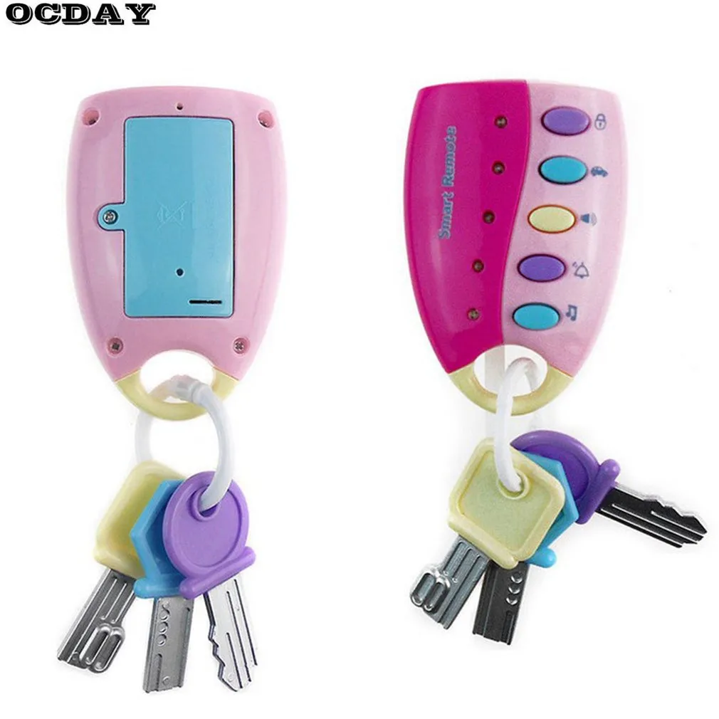 Baby Musical Car Lock Key Toy Smart Remote Car Voices Pretend Play Flashing Electronic Toy Early Educational Toy for Children