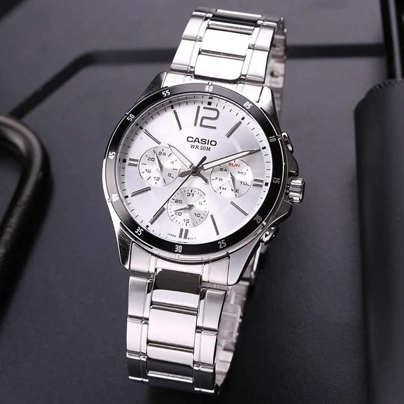 Casio watch men's watch Double 11pointer series multi-function chronograph business casual watch men's watch MTP-1374D-7A Casio watch men's watch Double 11pointer series multi-function chronograph business casual watch men's watch MTP-1374D-7A