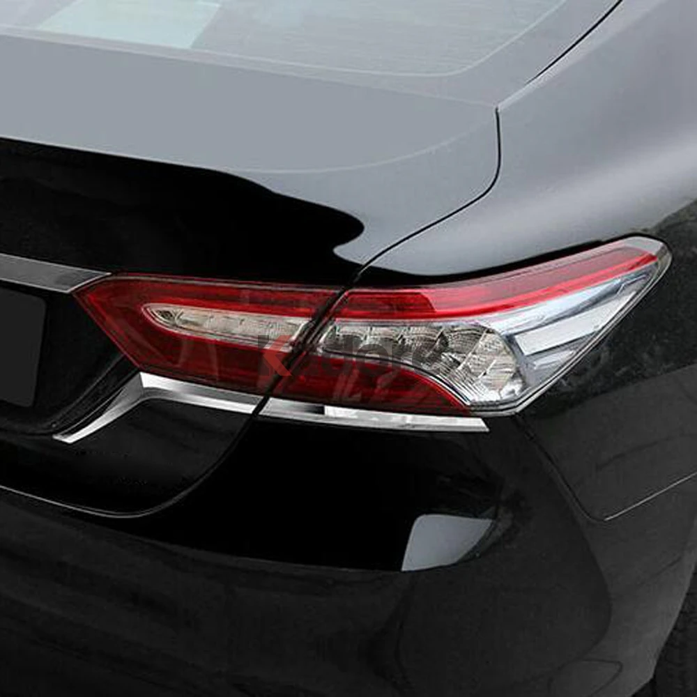 new 2pcs Chrome Rear Tail Fog Light Lamp Covers Trim For Toyota Camry XV70 2017+ new 2pcs Chrome Rear Tail Fog Light Lamp Covers Trim For Toyota Camry XV70 2017+