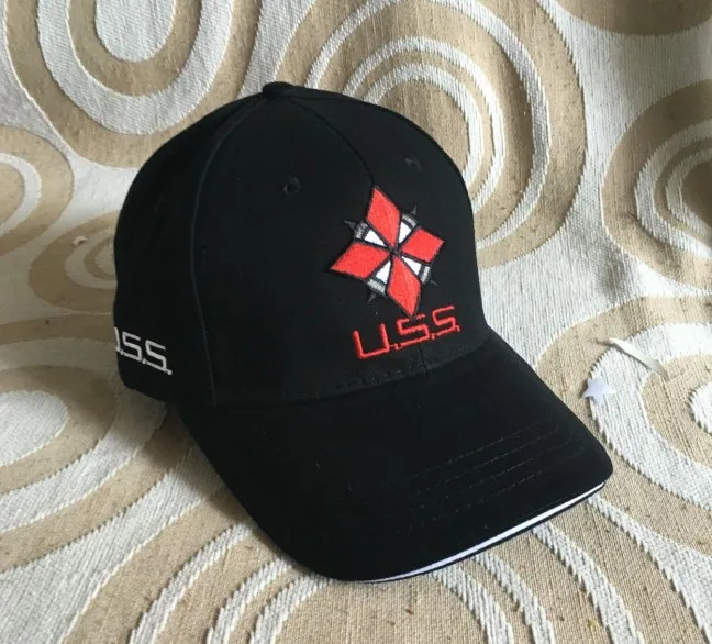 Resident Evil Hat Cap Biohazard Adjustable Snapback Baseball Caps Black