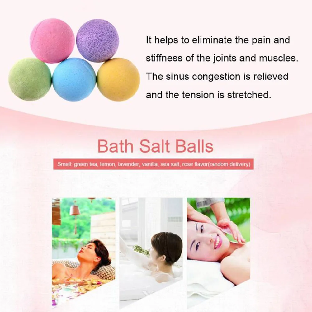 10g Bath Salt Ball Natural Bubble Shower Bombs for Moisturizing Dry Skin Birthday Gift Rose/Green tea/Lavender/Lemon|Ванная| |