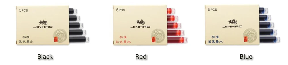 JINHAO 388 Роскошные перьевая ручка 0.5mm металл зажим канцелярия и школьные принадлежности