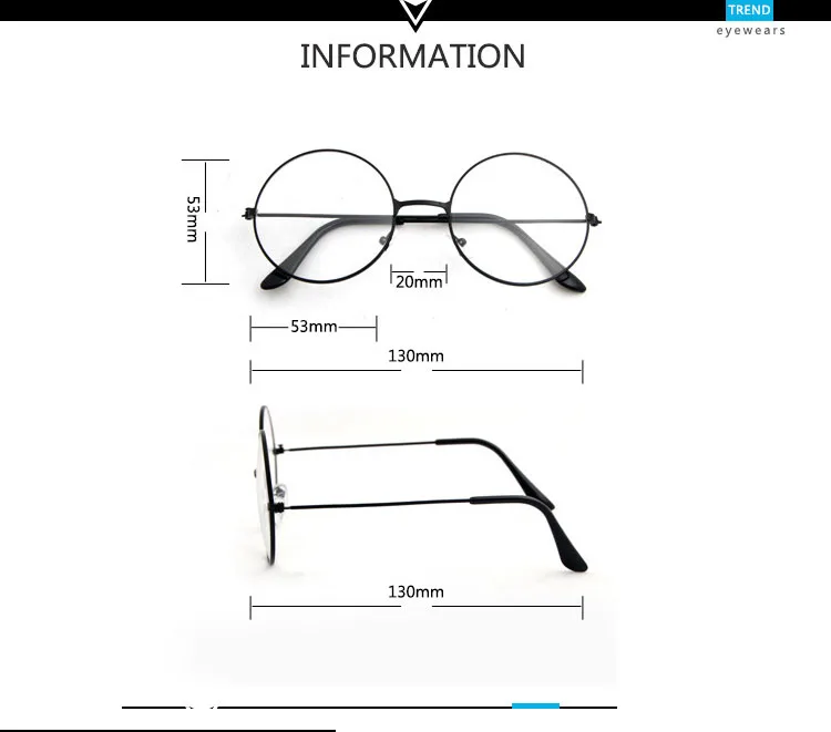 Новые модные женские очки оправа для очков мужская оправа винтажные круглые прозрачные линзы очки Оптическая оправа для очков