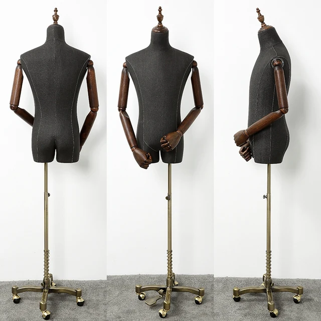Flexible Wood Mannequin Hand Men Sexy Mannequin Torso Cloth Display