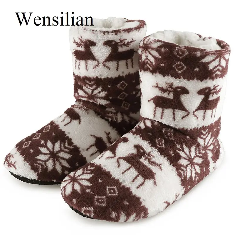 

Boots Women Winter Ankle Boots for Women Indoor House Shoes Christmas Ladies Fluffy Footwear Flats Fur Slides Warm Botas Mujer