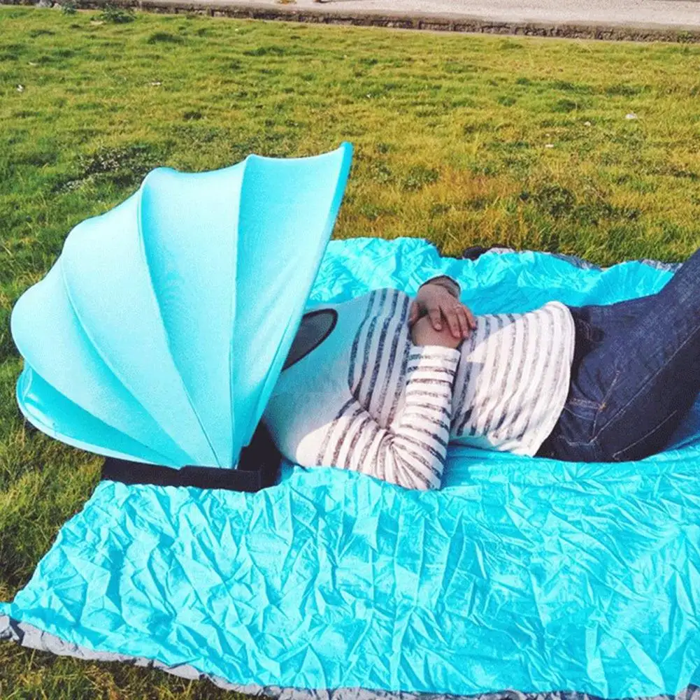 

Portable Sunshade Sun Protection Personal Tent Foldable Sun Shade Mini Beach Umbrella Parasol with Pillow Blanket Carry Bag