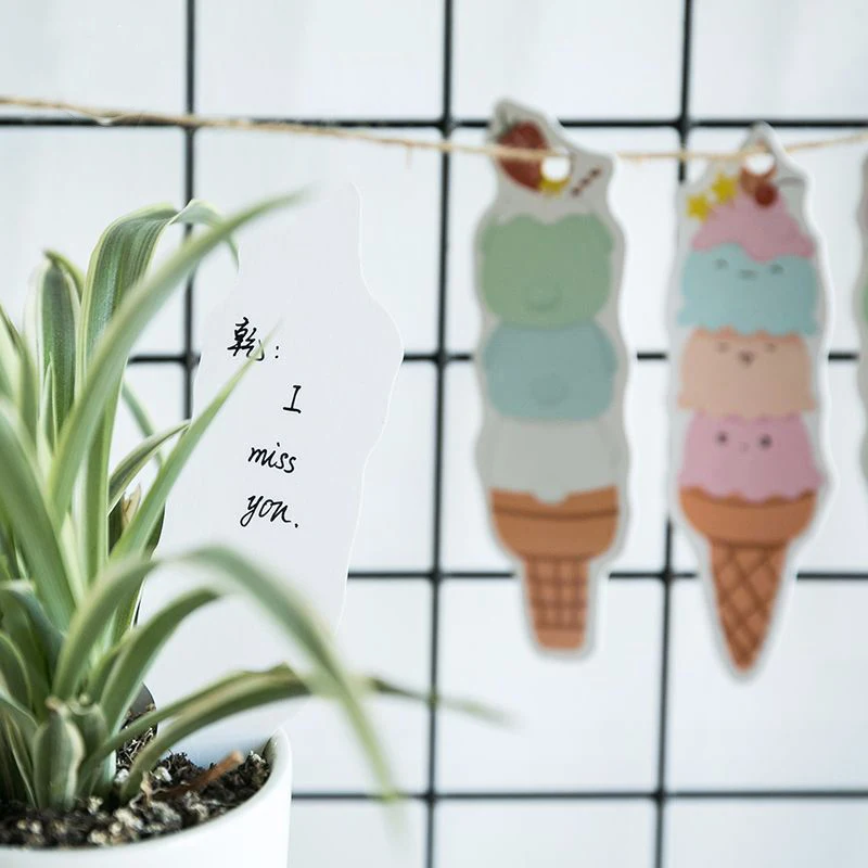 30 шт Симпатичные фруктовый лед бумажное мороженное закладки для книги Kawaii