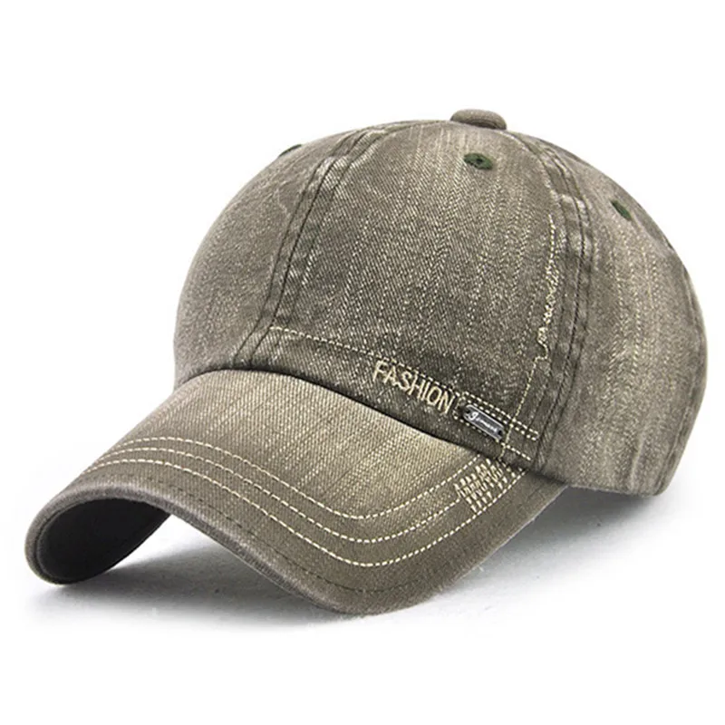 

XdanqinX Men's Hat Summer 2019 New Style Washed Cotton Baseball Caps Solid Adjustable Size Visor Male Bone Snapback Dad's Hats