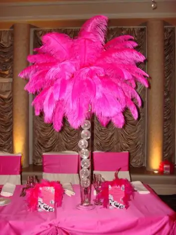 Whole 500pcs Lot 12 14inch Prefect Natural Hot Pink Ostrich Whole 500pcs Lot 12 14inch Prefect Natural Hot Pink Ostrich Feather Centerpieces Wedding Centerpiece