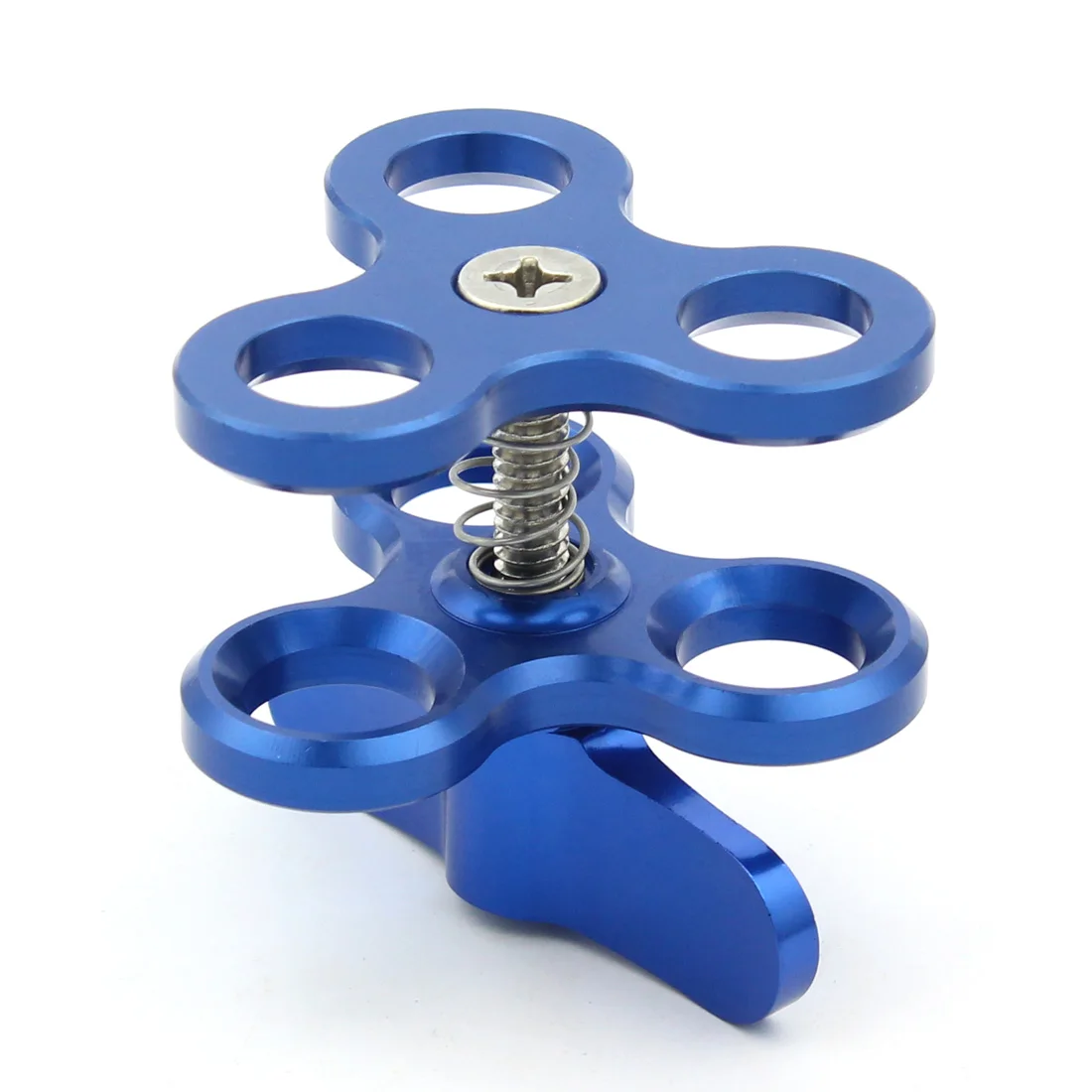 Крепление для дайвинга с алюминиевым зажимом для шара-бабочки, крепление с тройным зажимом, адаптер для камеры Gopro 5 6 - Colour: Blue Color