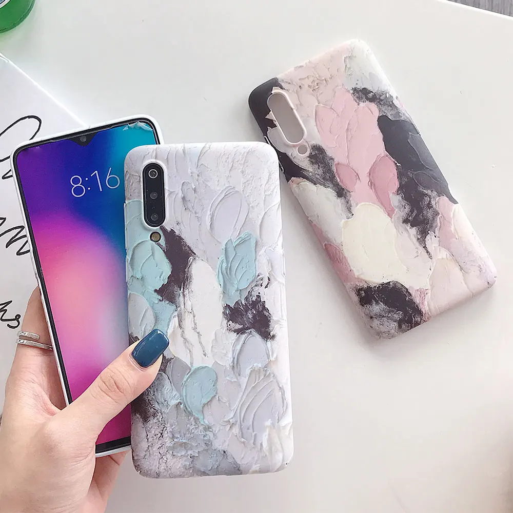 KISSCASE Fashion Dyed PC Phone Case For Xiaomi 8 9 SE 5 6 Luminous Cases Redmi 6A Pro 7 Go Hard Back Cover Funda |