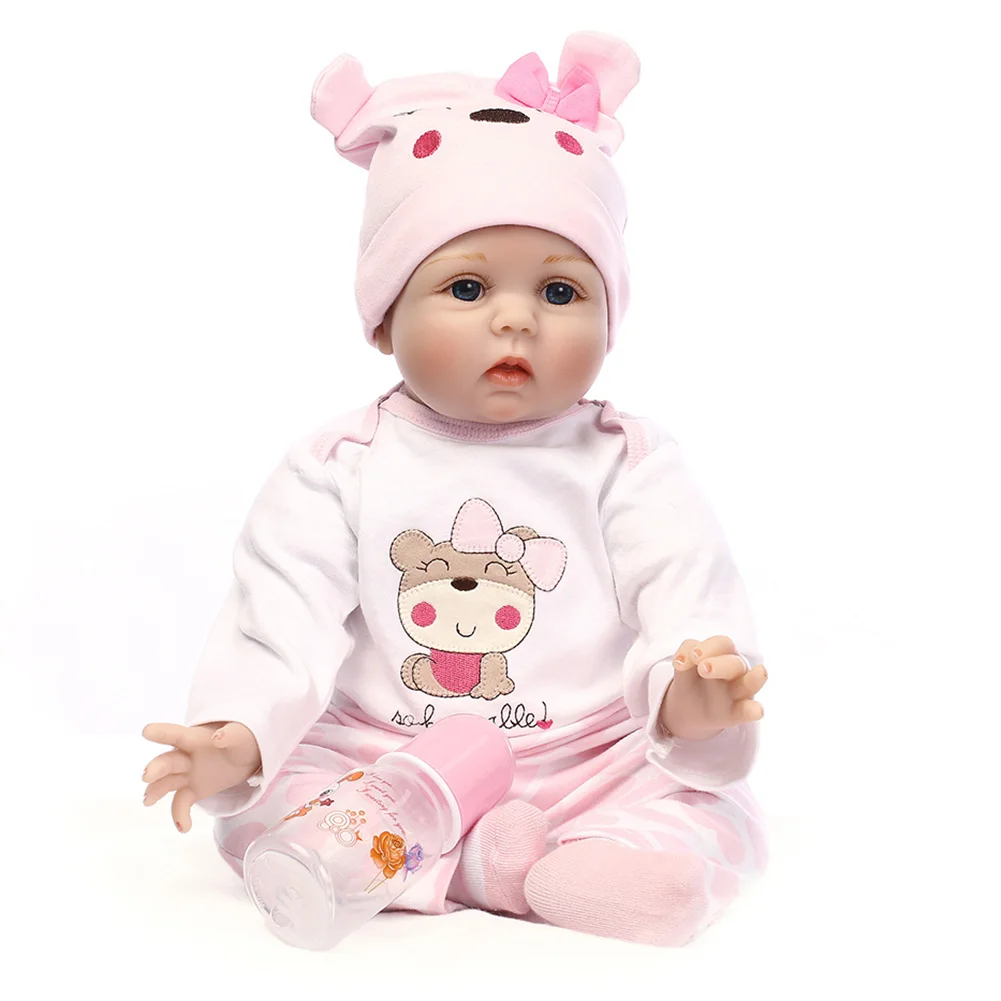 

55CM Baby Reborn Doll Silicone Lifelike Infant Kids Girls Doll Toys Photograph Props M09