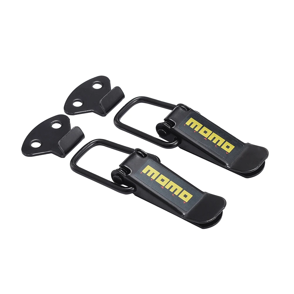 2 piezas Juego de gancho de seguridad Clip de bloqueo de liberación rápida de coche hebilla de parachoques sujetadores maletero delantero guardabarros trasero hebilla de escotilla de parachoques fijador de velcro