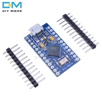 

5PCS Pro Micro ATmega32U4 3.3V 16M 16MHz For Arduino Replace ATmega328 Pro Mini 2 Row Pin Header For Leonardo Mini Usb Interface