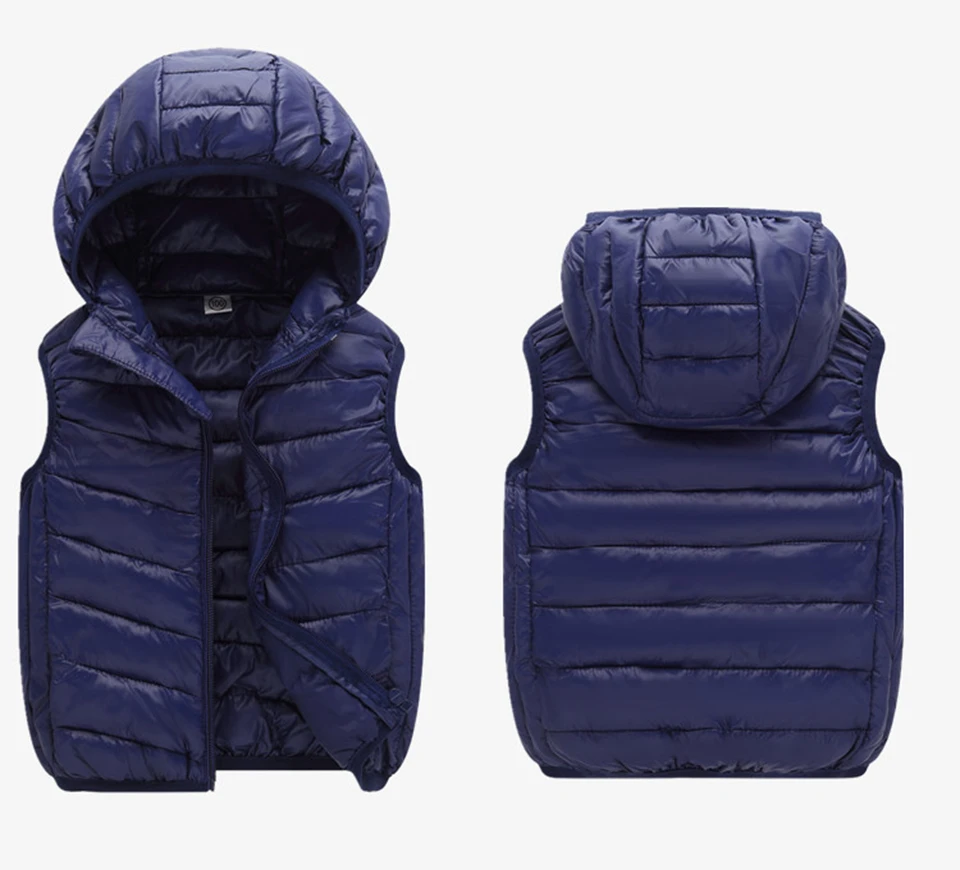 

Children Spring Autumn Winter Warm Kids Vests for Boys Cartoon Outerwear Hooded JacketsBaby Boy Girls Winter Coat Toddler Vest