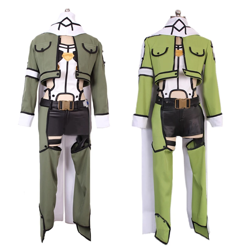 Gun Gale Online Asada костюм Shino для костюмированных представлений Sword Art 2 Если военный Sinonon