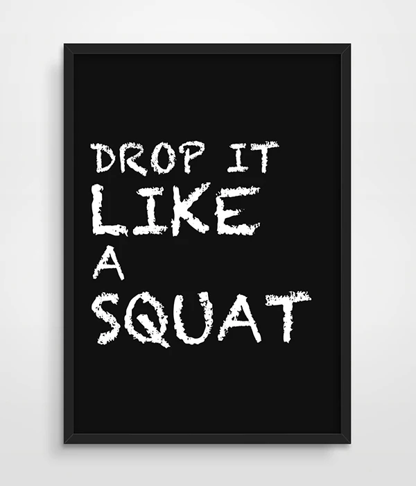 

Typographic Print Motivational Fitness Gym quote Poster picture home decor print wall art oil painting on canvas print painting