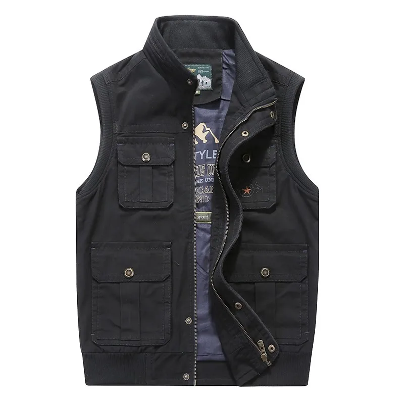 Militaire Hommes Tactique Manches Green Nombreuses Voyage Manteau Taille Armée khaki Poches Veste Plus 8xl Gilet De Black Grand Mâle Sans army Afs Jeep K1cTlFJ3