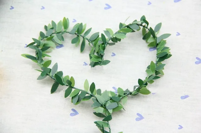 15m fabric artificial rattan cane fake vines with leaves diy flower