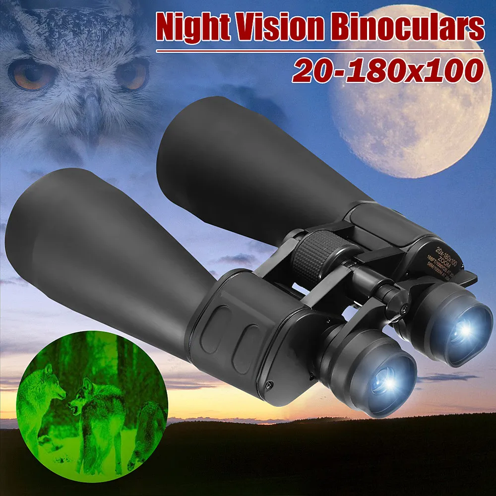 Бинокль высокой четкости Портативный V20x180x100 высокомощный профессиональный телескоп оптический Lll Бинокль ночного видения для охоты