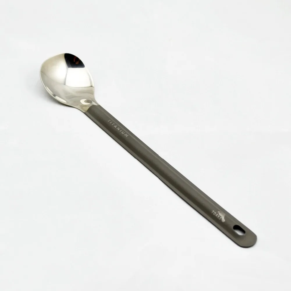 TOAKS titanio cuchara de mango largo ligero vajilla para Camping al aire libre Picnic SLV-11