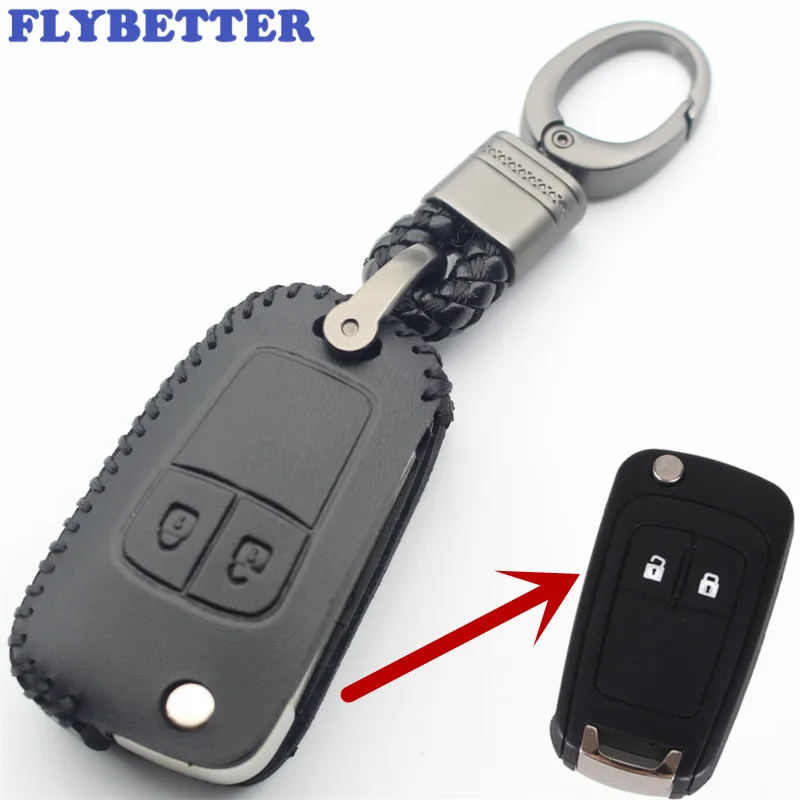Флип чехол FLYBETTER из натуральной кожи с 2 кнопками для Chevrolet Epica/Lova/Aveo/Cruze