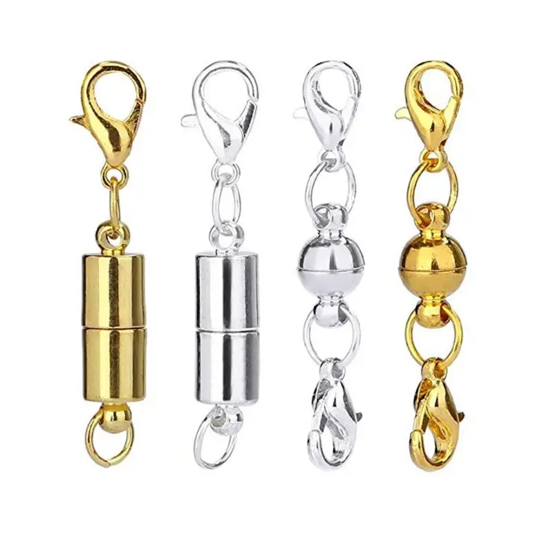 

25 Pcs/set DIY Jewelry Cylindrical Spherical Magnetic Buckle Necklace Bracelet Extension Chain Set Jewellery Fashion Accessories