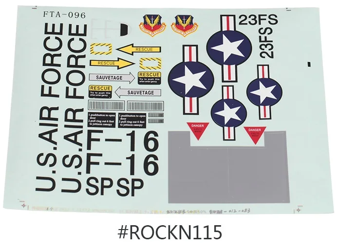 

Decal for FMS Model 64mm F16 EPO RC Plane V2 ROC020