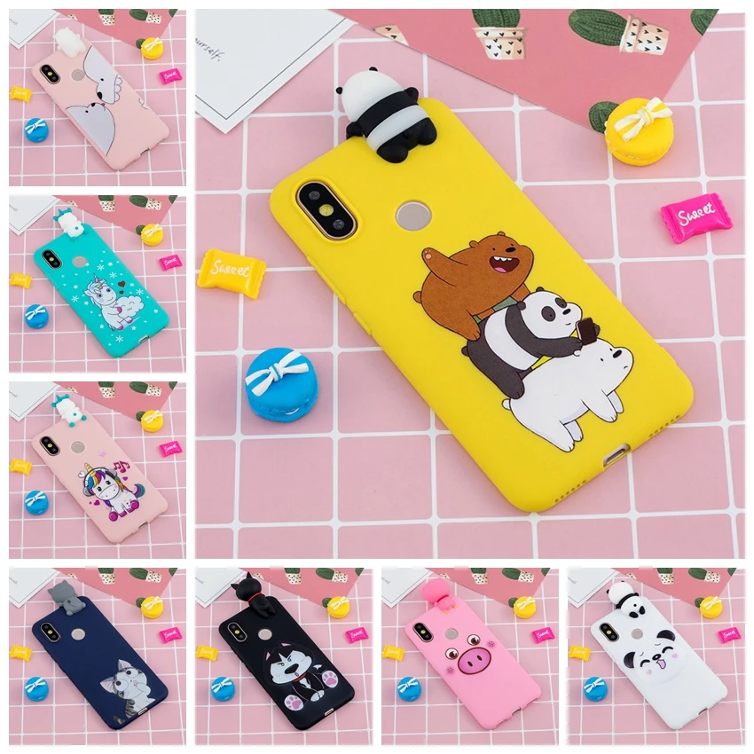 

Soft TPU Case For Coque Xiaomi Mi 6X Case 3D Silicone Panda Cat Unicorn Cartoon Back Cover For Hoesje Xiomi Mi A2 MiA2 Etui Case