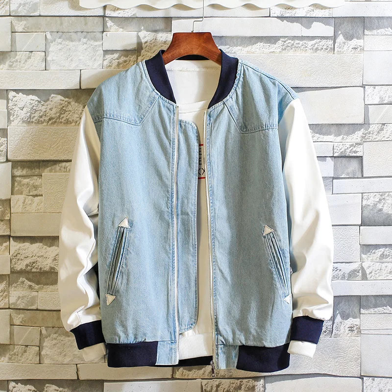 

2019 Spring and Autumn Season New Cowboy Coat Men's Jacket Menswear Baseball Suit Trend
