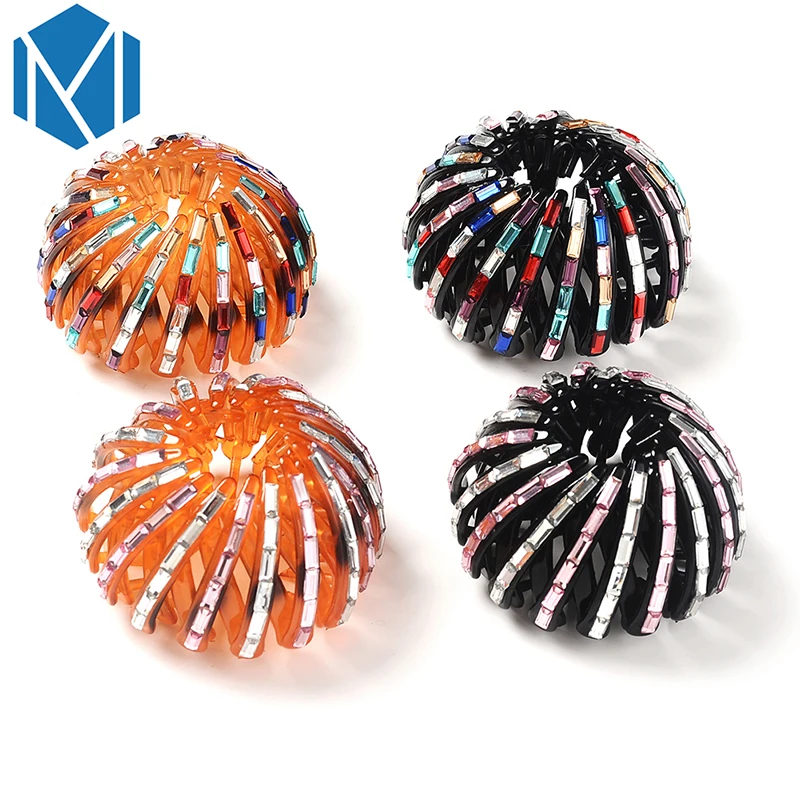 M Mism Fashion Woman Bird Nest Hair Bun Holders Hair Clips Grips