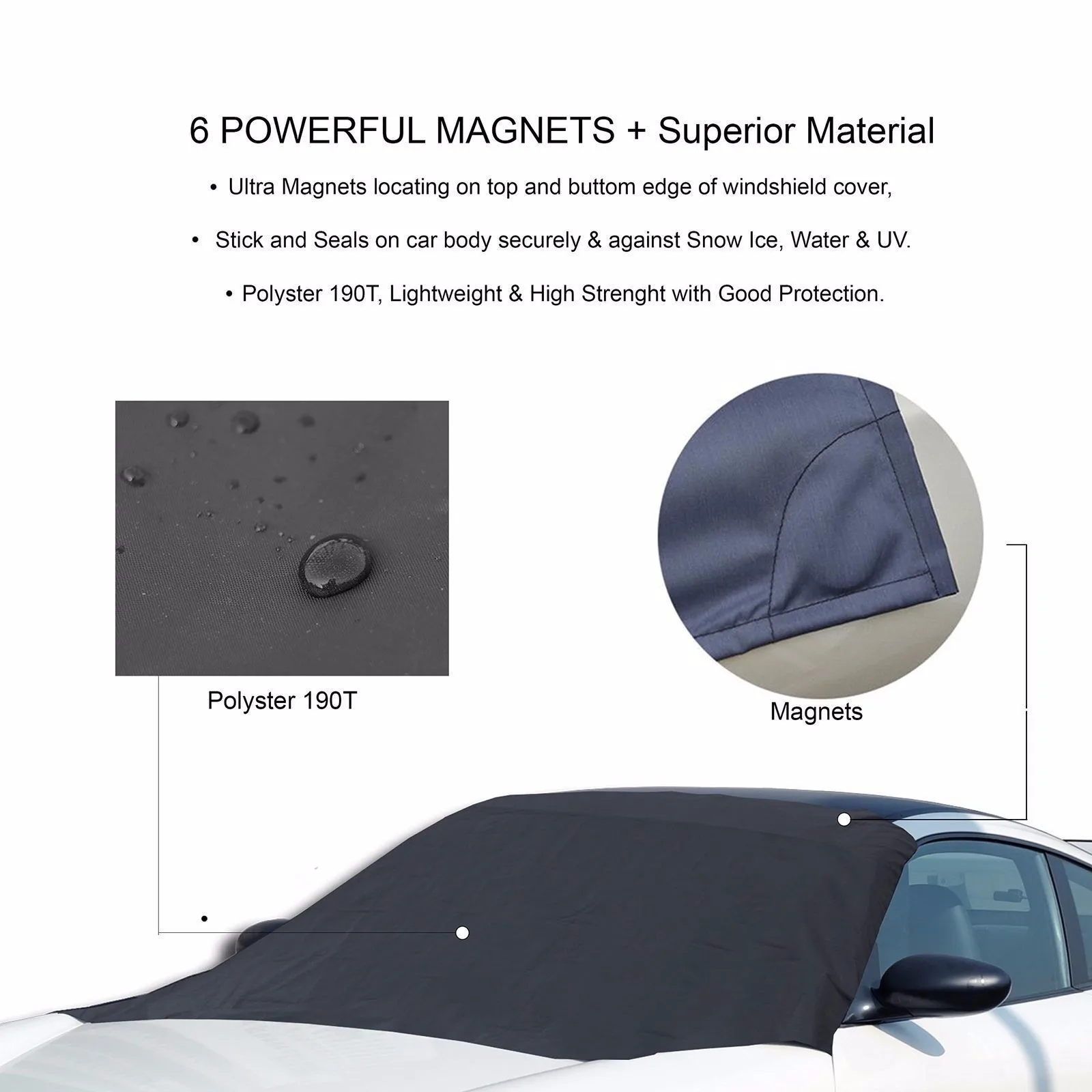 

Windshield Cover Snow and Ice for Car Frost Guard Winter Protector Magnetic Auto Prevent Ice Sun Shade Dust Frost Freezing