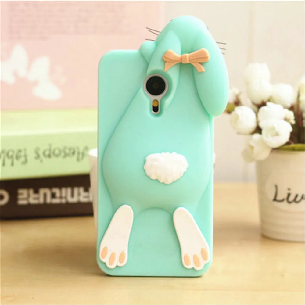 3D Kartun Kelinci Kelinci Lembut Silicone Kasus Untuk Meizu M2 3D Kartun Kelinci Kelinci Lembut Silicone Kasus Untuk Meizu M2