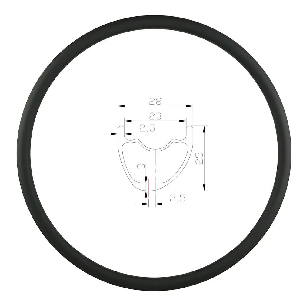 29er 27,5 er 650B MTB XC 28 мм бескамерный карбоновый обод Асимметричный клинчер бескамерный 25 мм Глубокий UD 3K матовый глянцевый 24 28 32 отверстия колеса