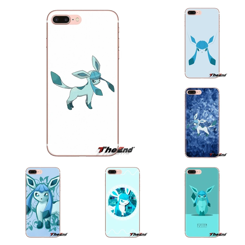 For Xiaomi Mi3 Samsung A10 A30 A40 A50 A60 A70 Galaxy S2 Note 2 Grand Core Prime TPU Bag Case cute cartoon anime pokemon glaceon |