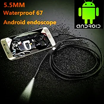 

5.5mm Lens 1m/1.5m/2m Soft Wire Endoscope Camera Waterproof Android Borescopes Inspection Camera For Pipe Car Repair Home Use