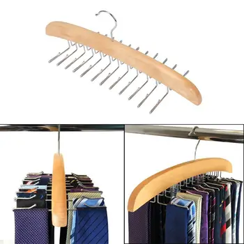 

CHUWUJU Scarf Hanger Hardwood Belt Tie Closet Cabinet Wardrobe Clothing Scarves Accessory Home Hanger Organizer