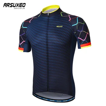 

ARSUXEO Men Cycling Jersey Tops Summer Racing Cycling Clothing Quick Dry Short Sleeve MTB Bike Bicycle Shirt Ciclismo z84